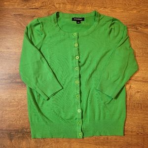 Roz & Ali Green half sleeve button down cardigan